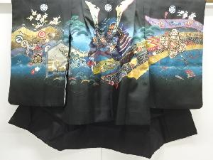 兜模様紋付男児着物アンサンブル